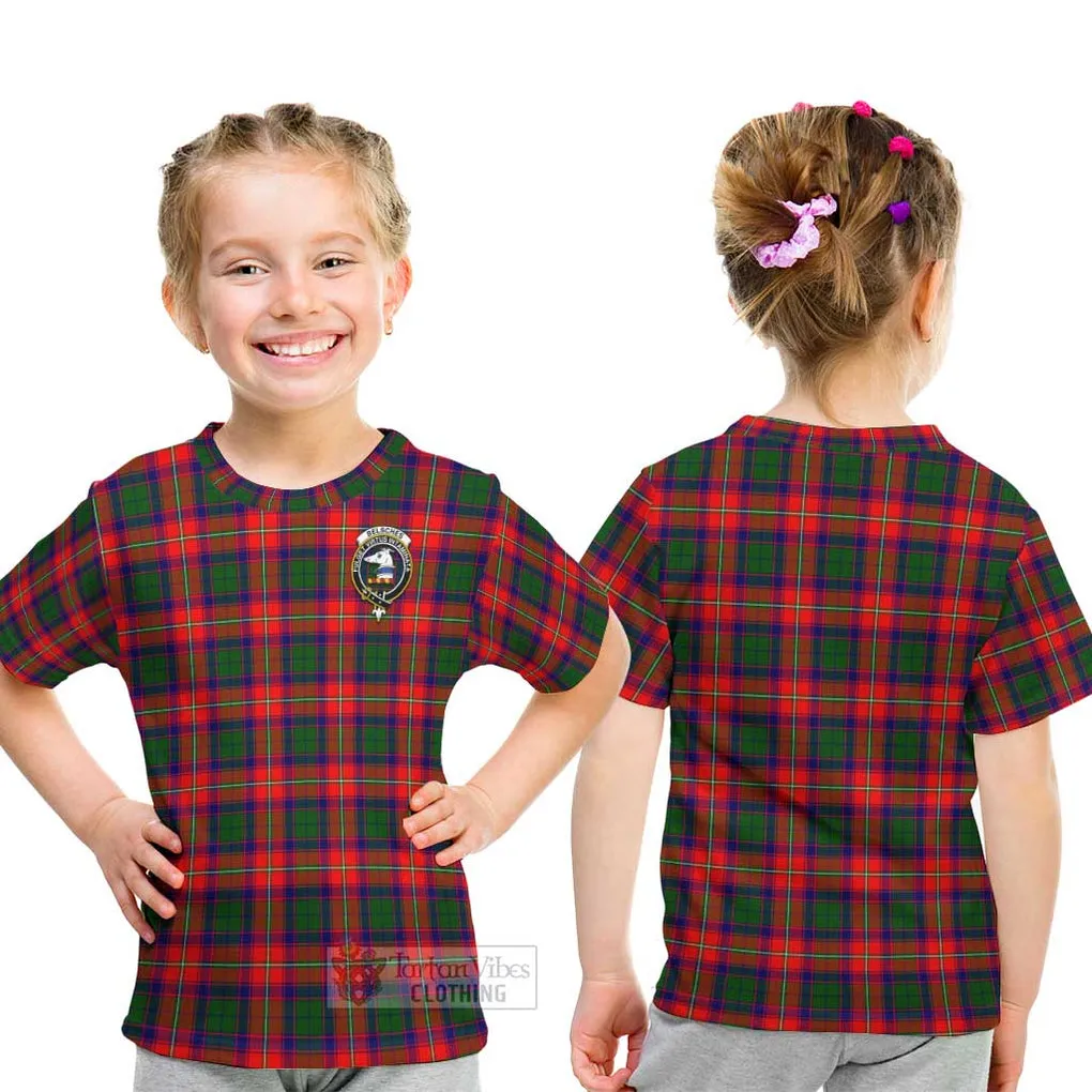 Belsches Tartan Kid T-Shirt with Family Crest