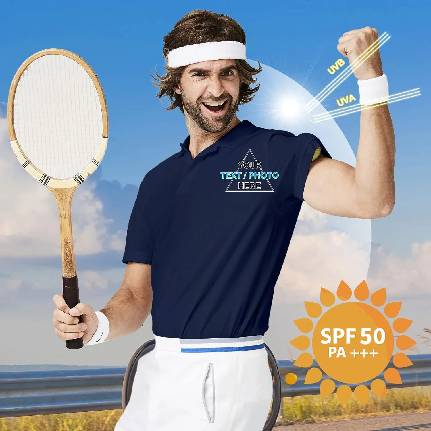 Custom Polo Shirt for Men Design Your Own Personalized Customized Golf T Shirts Tee Embroidered Text Photo Logo