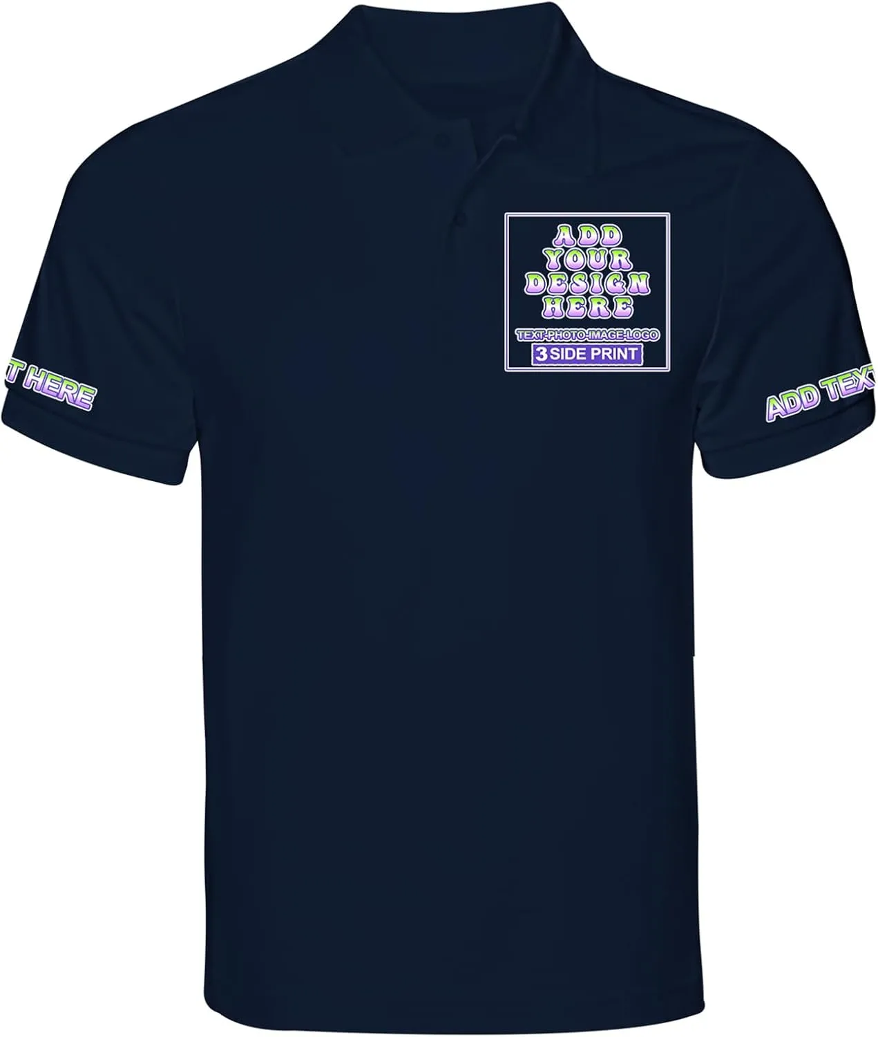 Custom Polo Shirt for Men Design Your Own Personalized Customized Golf T Shirts Tee Embroidered Text Photo Logo