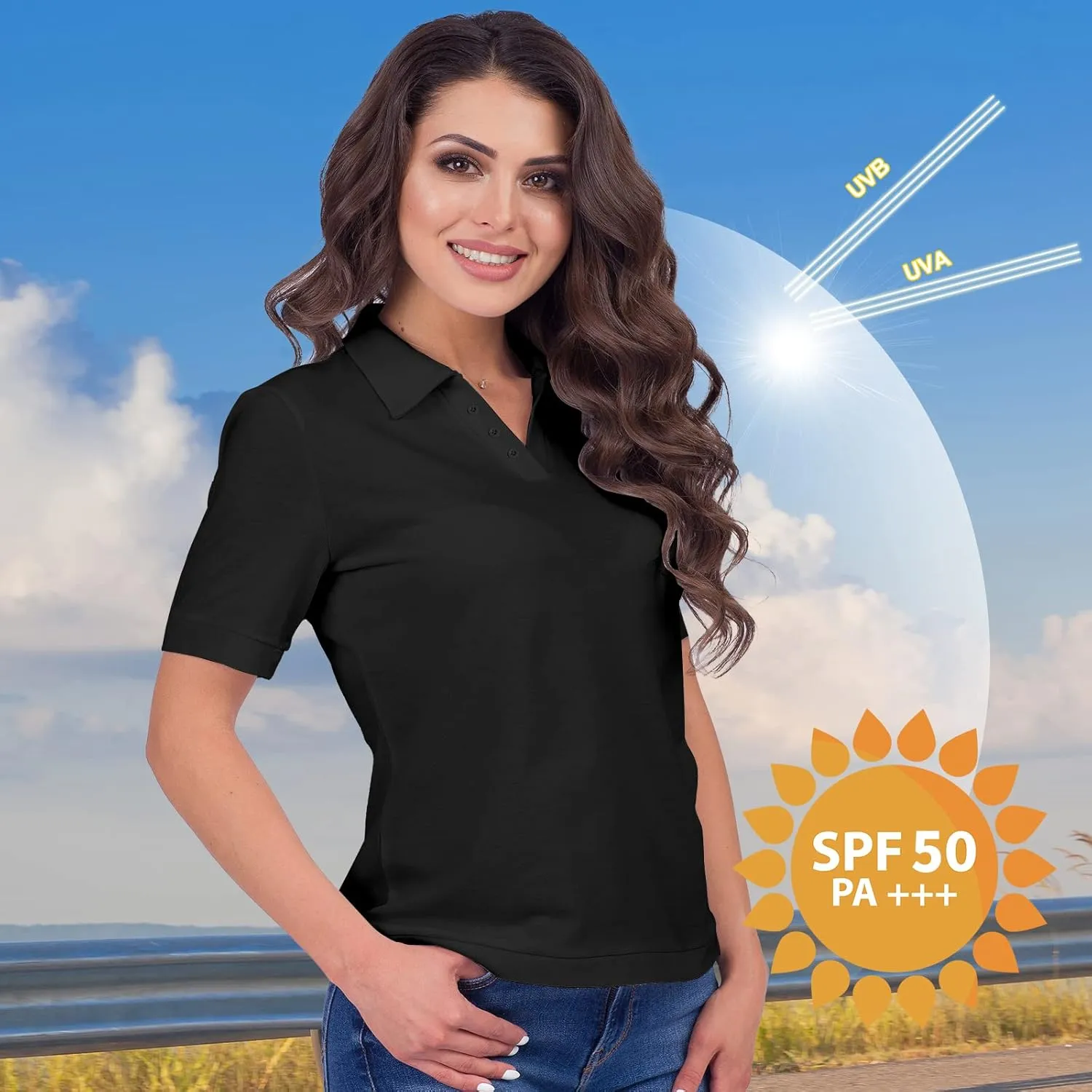 Custom Polo Shirt Women Design Your Own Personalized Customized Golf T Shirts Tee Embroidered Text Photo Logo