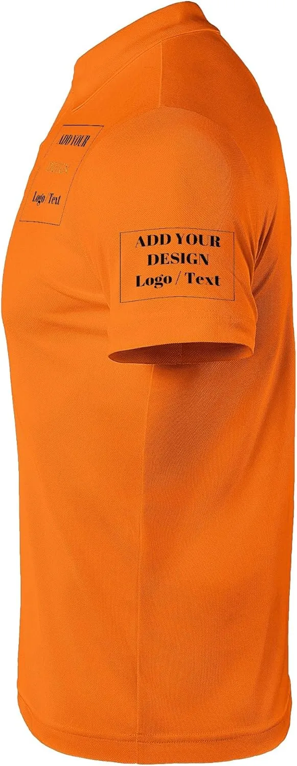 Custom Polo Shirts for Men Personalized Polo Shirt Slim Fit Design Your Own Logo & Text T-Shirts Print Golf Shirt