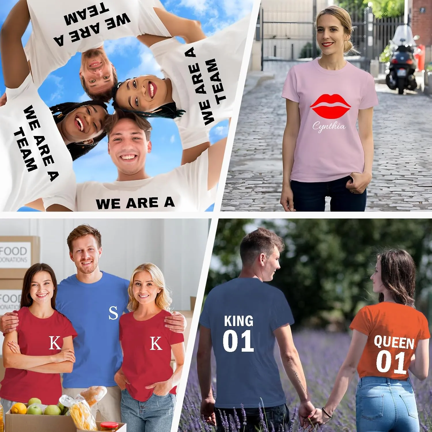 Custom T Shirts for Men WomanCustom T Shirts Design Your OwnPersonalized T Shirts Customized Tee Gifts Add Photo Logo Text