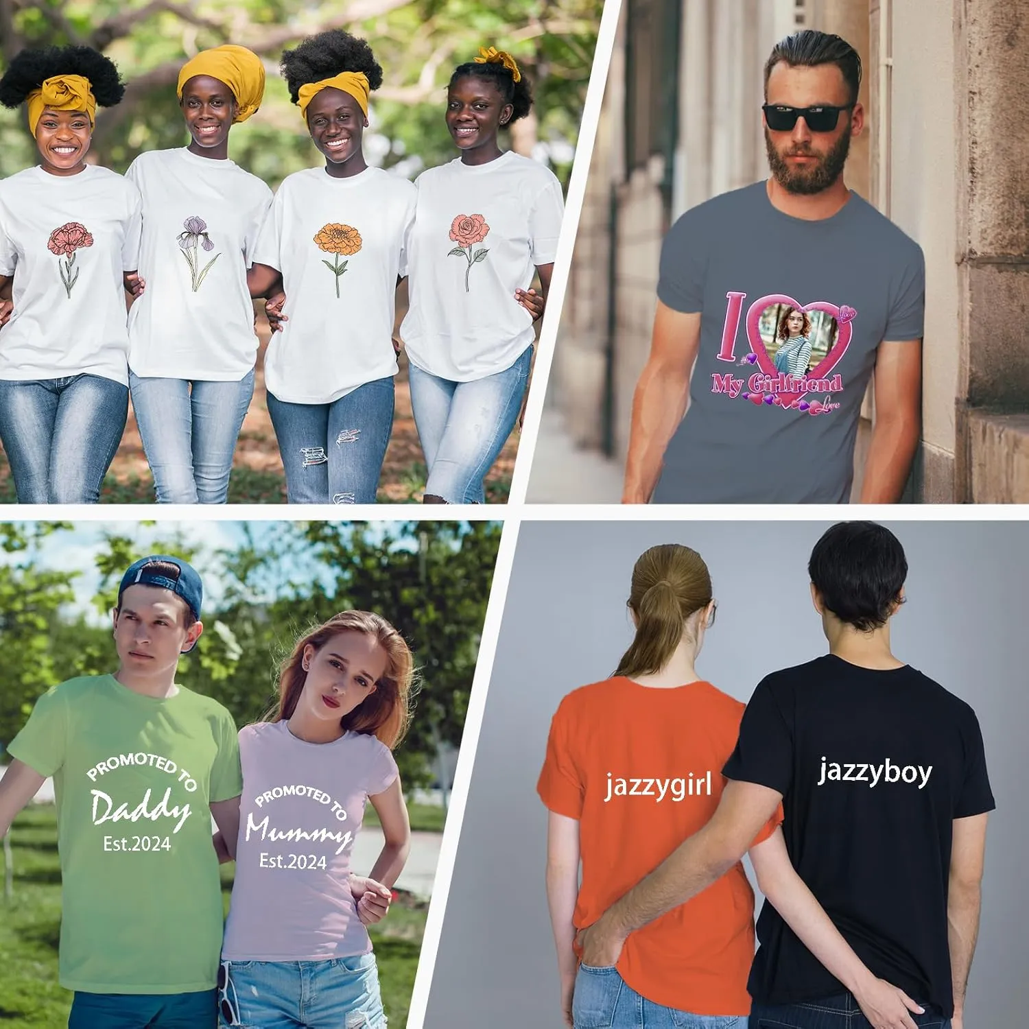 Custom T Shirts for Men WomanCustom T Shirts Design Your OwnPersonalized T Shirts Customized Tee Gifts Add Photo Logo Text