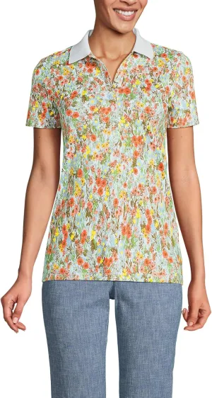 Lands' End Women's American-Grown Supima Cotton Polo Shirt