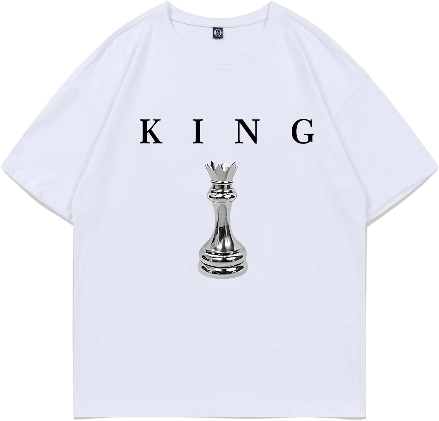 Men's King Chess Shirt Graphic Tees Designer Printed T Shirts for Men Urban Letter T-Shirt Streetwear