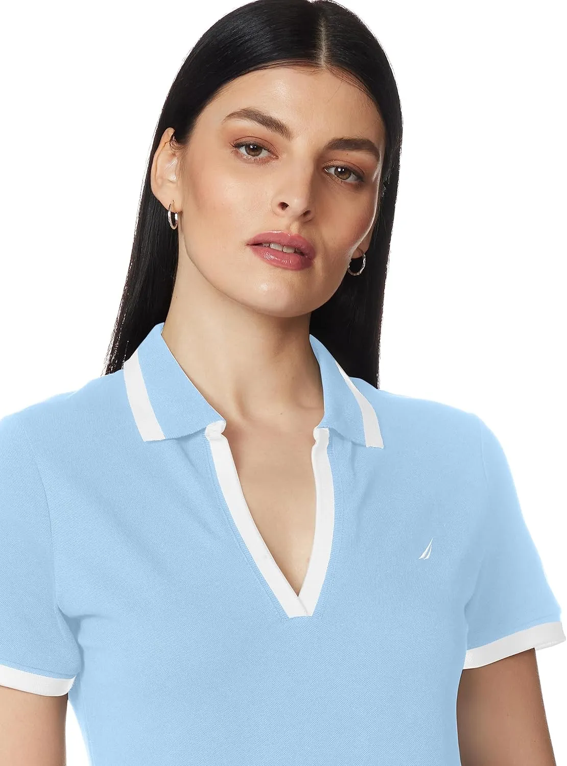 Nautica Women's Stretch Cotton Polo Shirt