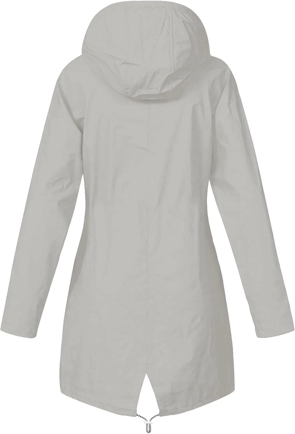 Women's Waterproof Rain Jacket Lightweight Long Hooded Windbreaker Raincoat for Hiking Travel Outdoor
